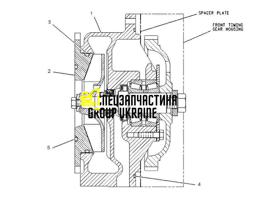 Насос водяний CAT Caterpillar PAI 381807 CAT C15 C16 C18 3406E New Water Pump Replaces 161-5719 0R-9869 10R-0484 0R9869 10R0484 161521