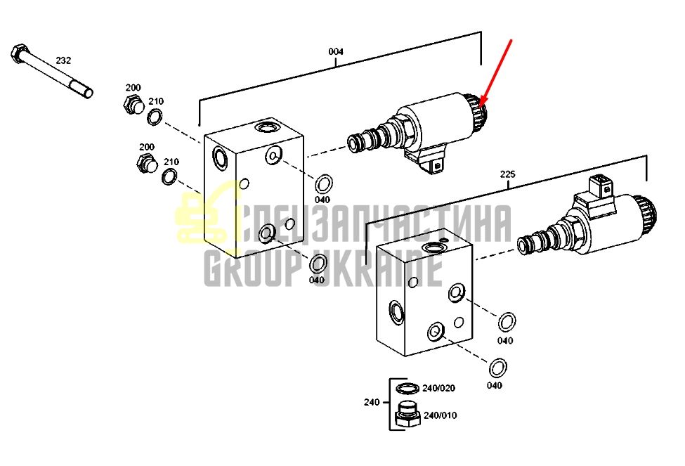 Case 54/7645-13 Электромагнитный клапан (соленоид) CS100, CS120