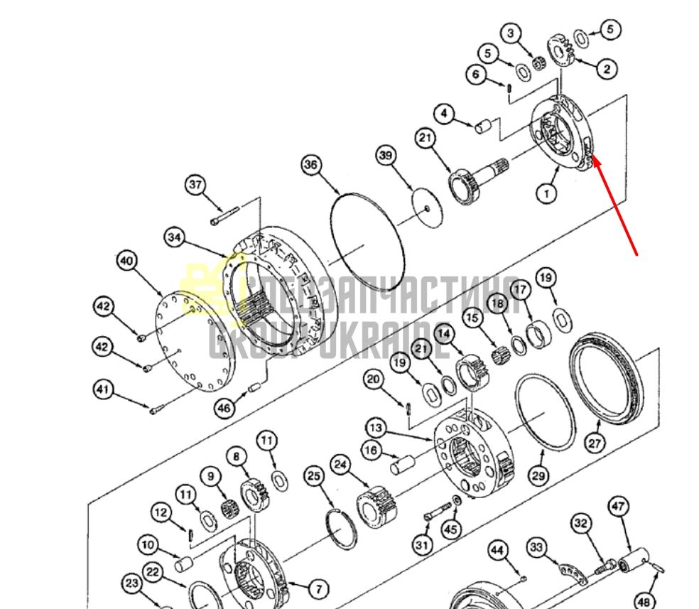 160094А1 Корпус планетарной передачи Case 9040B, 9030B