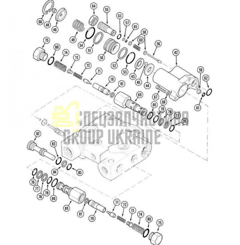 Case 1980449C6 Клапан керування Maxxum 5120, 5130