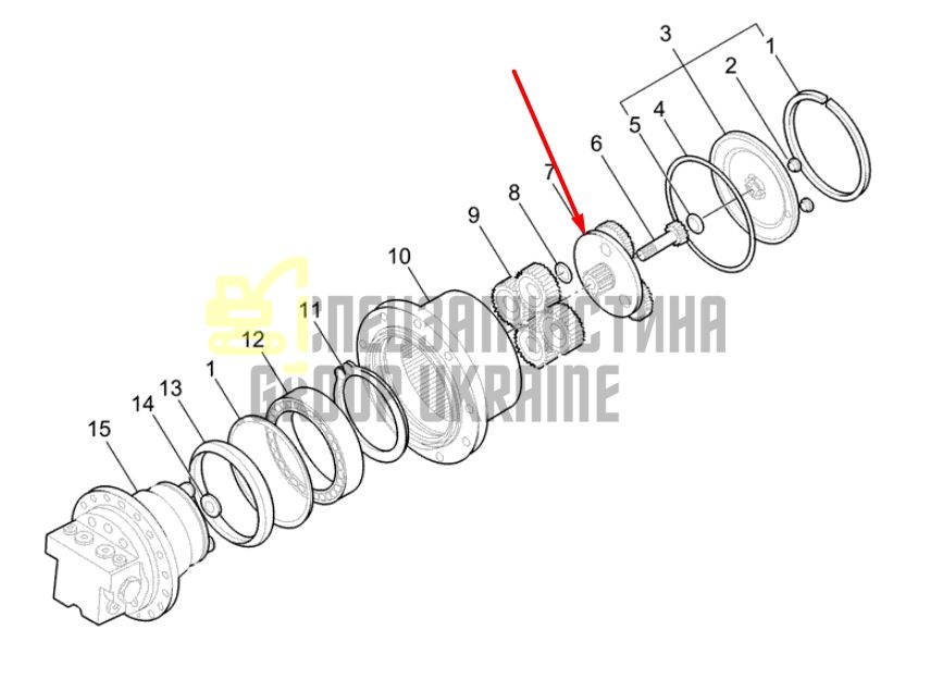 72275294 Планетарная передача редуктора CASE CX16B