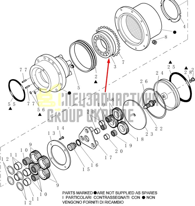 Главный подшипник 72952323 для CASE 72952323