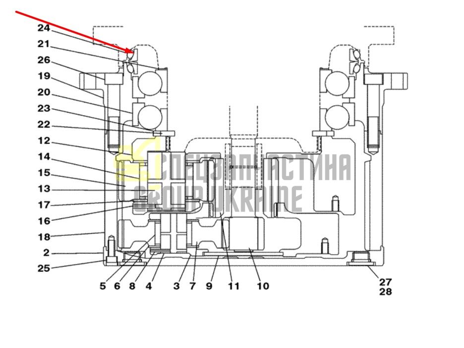 Сальник бортового редуктора LE00993 CASE CX290, CX300, CX330 даукон, уплотнение