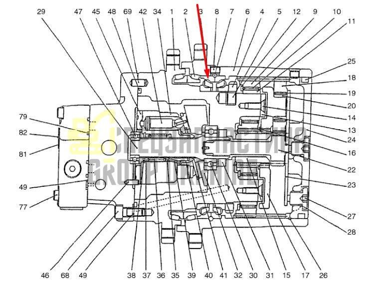 Подшипник редуктора CASE CX25 PM15V01004S003