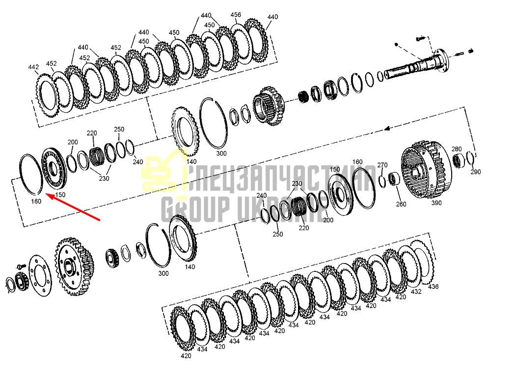 1.180-00355 Кольцо уплотнительное в редуктор хода Doosan-Daewoo DX225, DX255