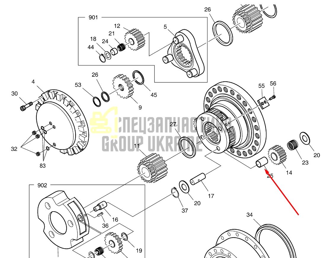 110-00126 Втулка Doosan DX300LCA