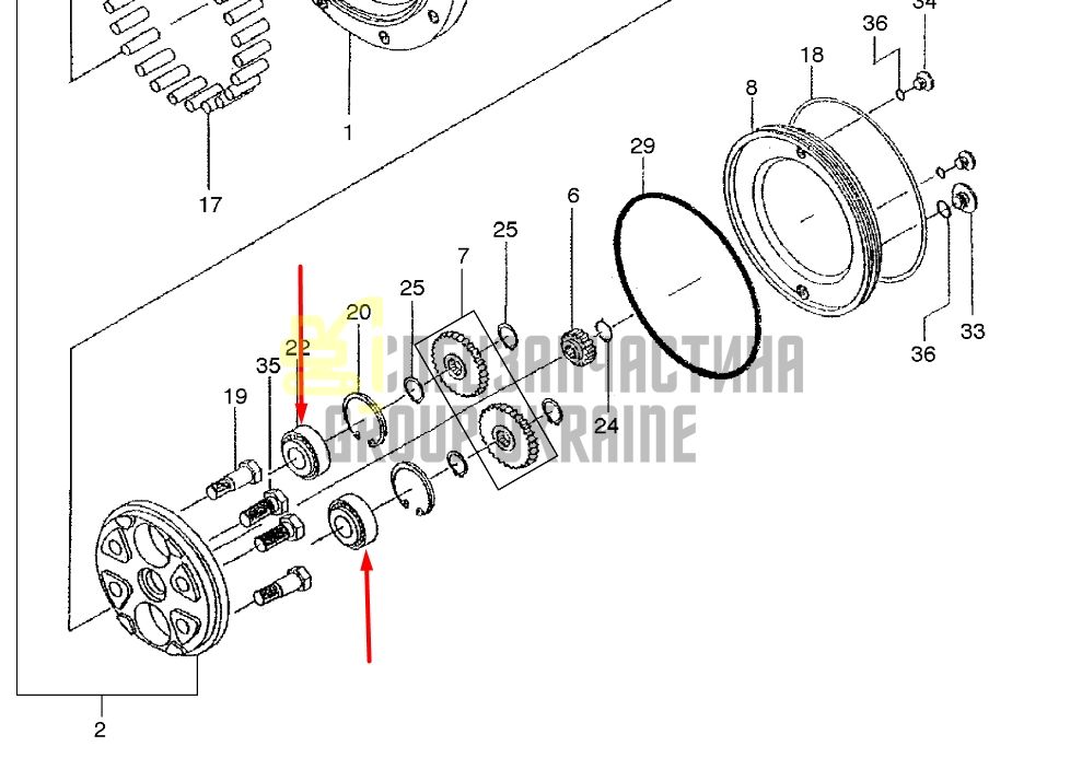 Шатунный конический роликоподшипник DOOSAN DX55 2.109-00330
