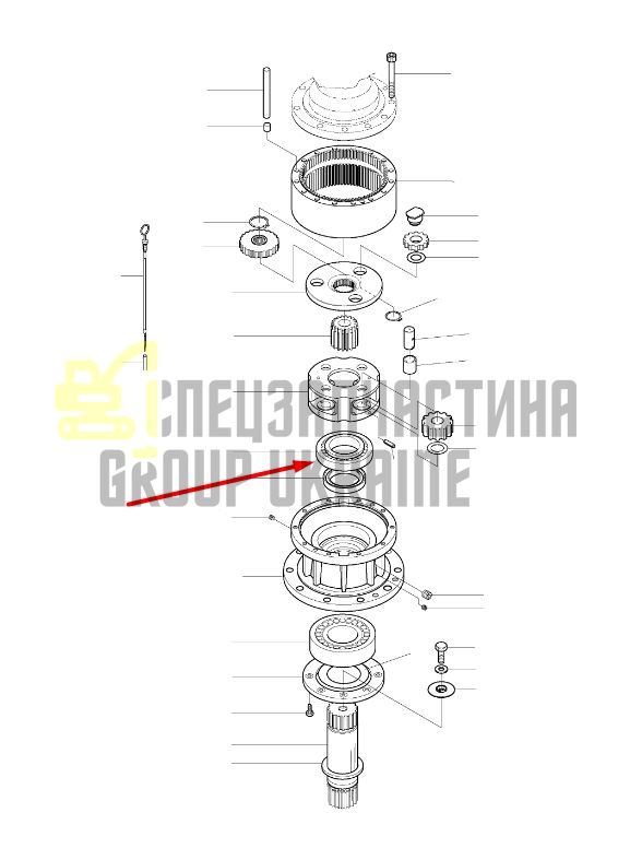 2109-1050 Подшипник редуктора DOOSAN SOLAR 500 LC-V