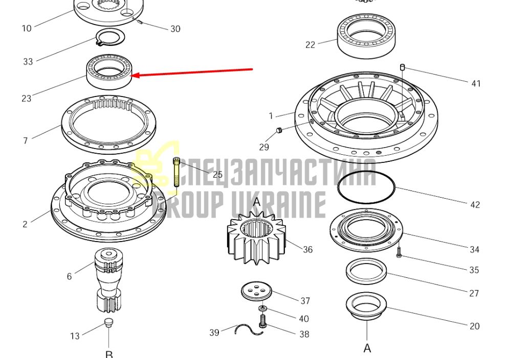 2109-9032 Подшипник DOOSAN 255LC-V