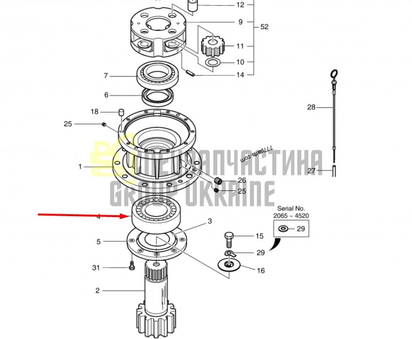 2109-9033 Подшипник DOOSAN 255LC-V