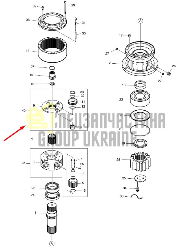 230-00066 Водило в сборе Doosan S340LC-V, S420LC-V