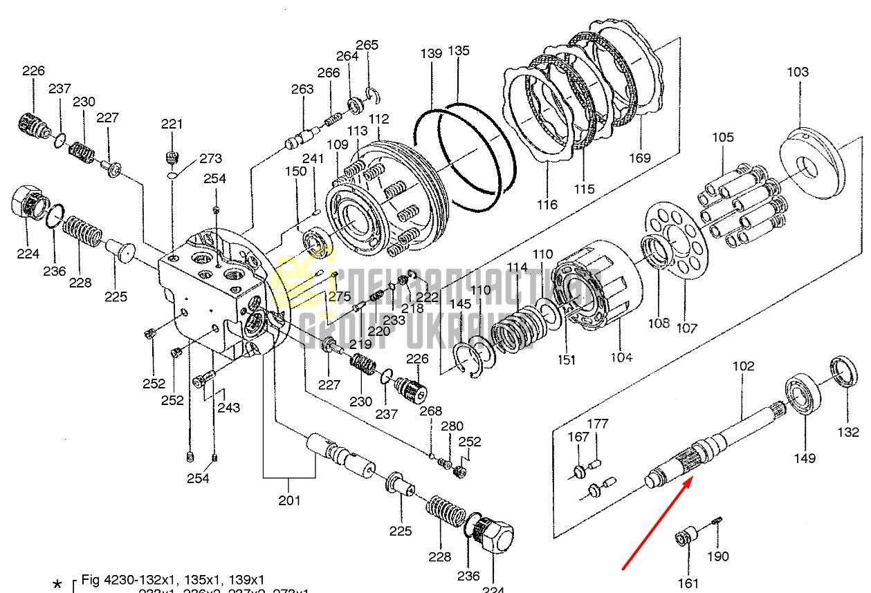 Привоодной вал 2405-00214 для DOOSAN DX55