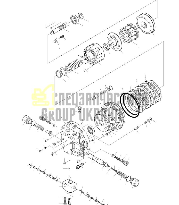 401-00454 Редуктор хода без гидравлического мотора DOOSAN Solar S-225LC-V