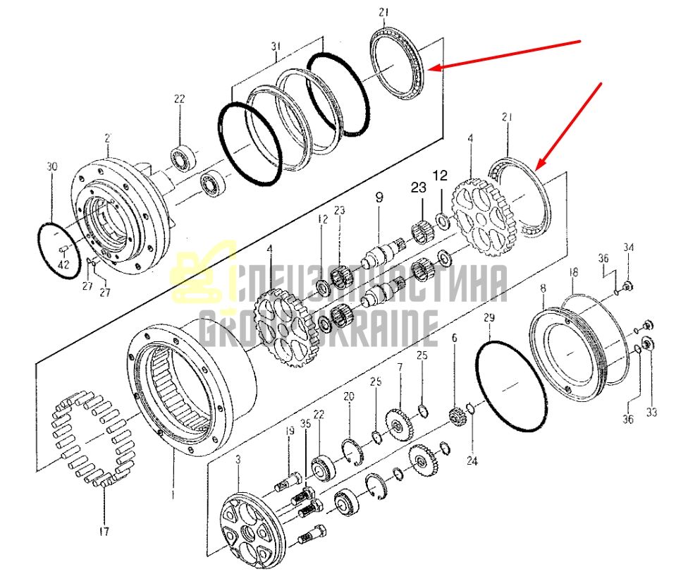 Главный подшипник DOOSAN SOLAR 55 410D1021-00