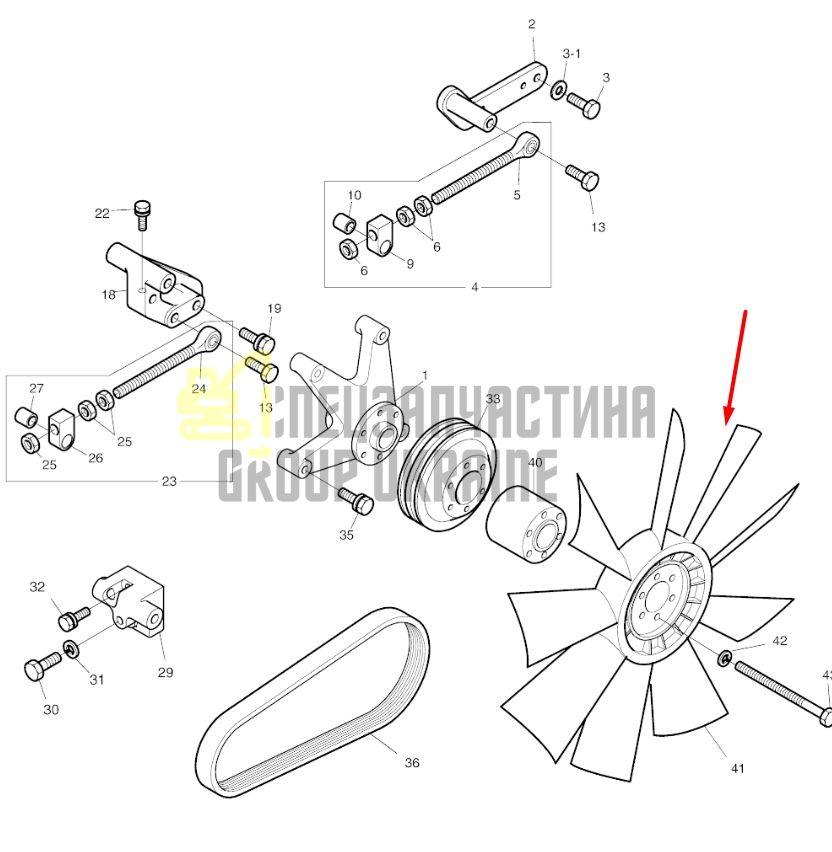 Купить Kobelco 16361-E0170 Крыльчатка для J08