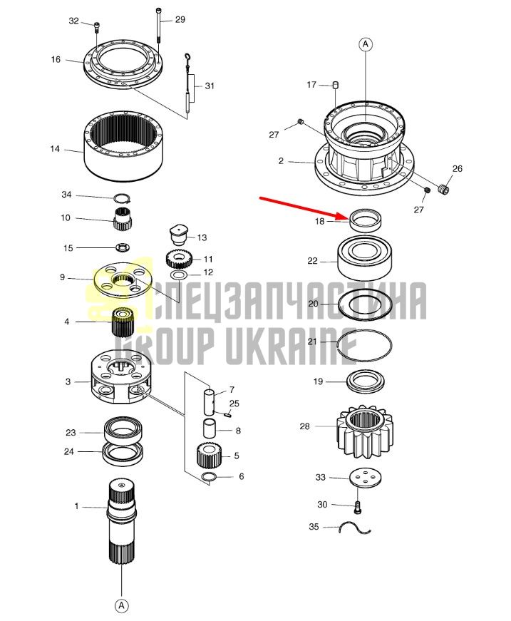 DS-32-18 Проставка Doosan 420lc-v