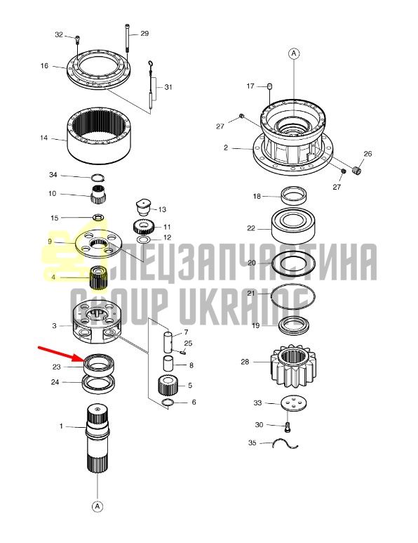 DS-32-23 Подшипник роликовый сферический Doosan 420lc-v
