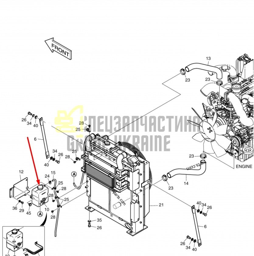Купить Doosan K1038409 Расширительный бак для R210, R220