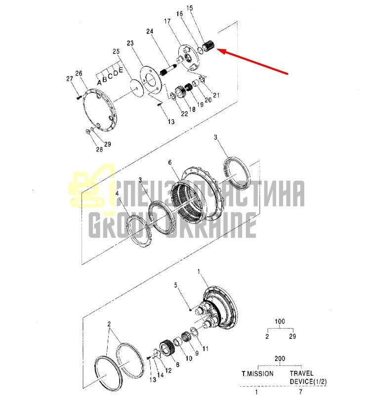 0796003 Промежуточная звездочка HITACHI ZAXIS160 LC
