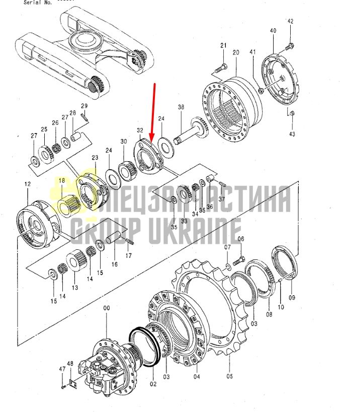 2034835 Водило, планетарная передача Hitachi