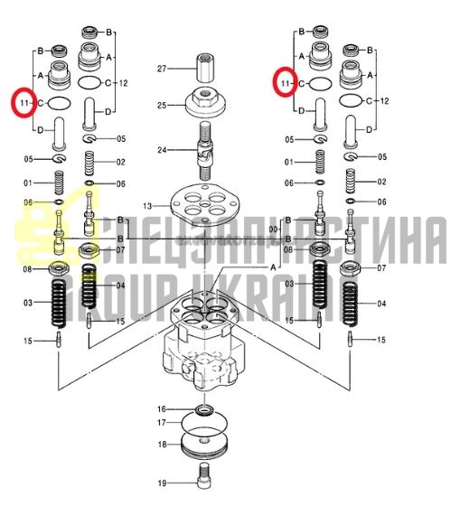 Hitachi 3058790 Толкатель джойстика для EX200
