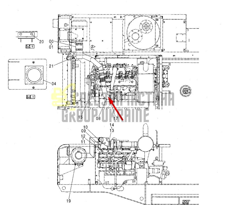 Купить Hitachi 4271598 Патрубок воздушный для EX200, EX210