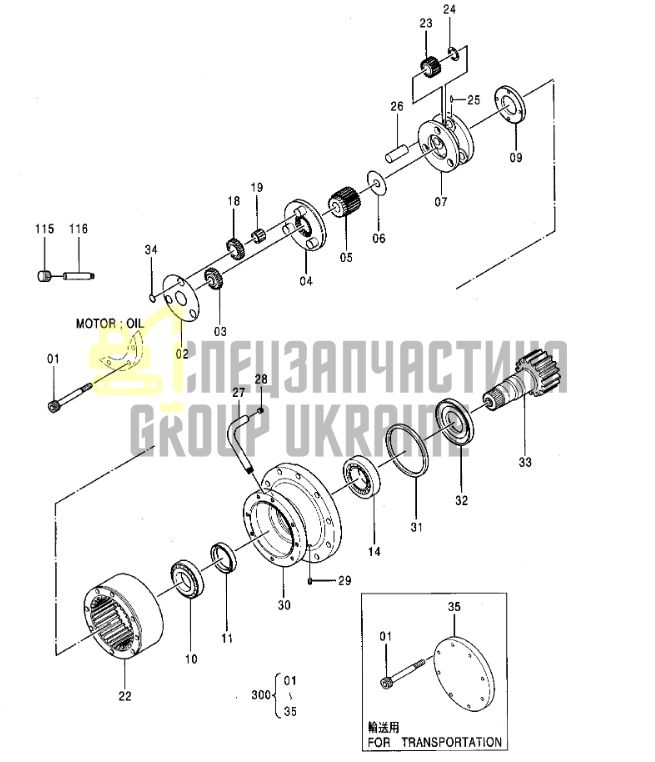 4397256 Редуктор поворота Hitachi EG40R, EX60-5(LC), EX60BUN-5, EX70LCK-5