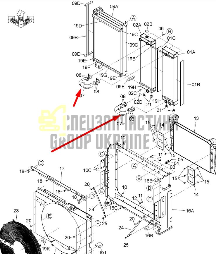 Купить Hitachi 4654984 Патрубок воздушный для ZX470, ZX670