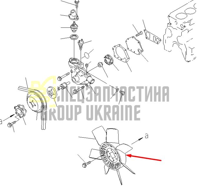Купить Komatsu 600-623-6520 Крыльчатка для двигателя 6D95L 4D95S бульдозера D31E-18, D31P