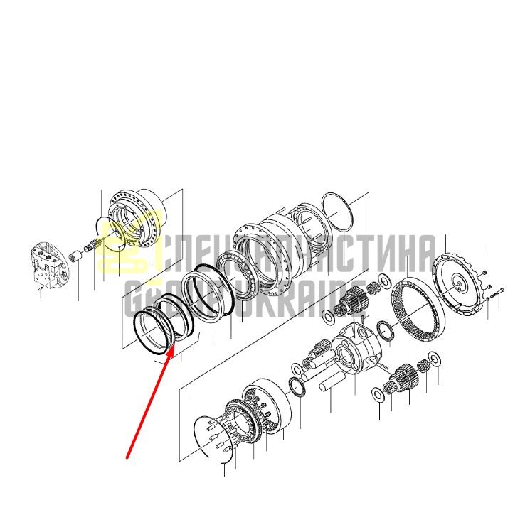Сальник бортового редуктора 719282 Komatsu SOLAR 150LC-V даукон, уплотнение