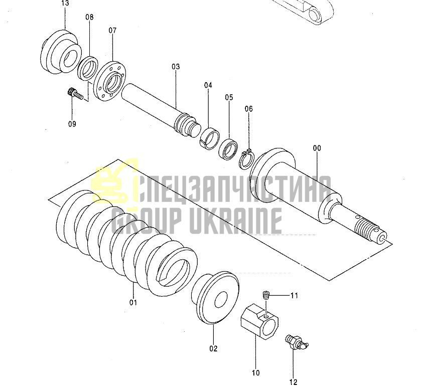 Hitachi 9174033 Натяжитель гусеницы для ZX70