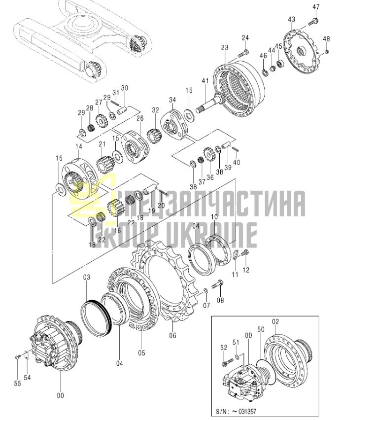 9190221 Редуктор хода Hitachi ZX330