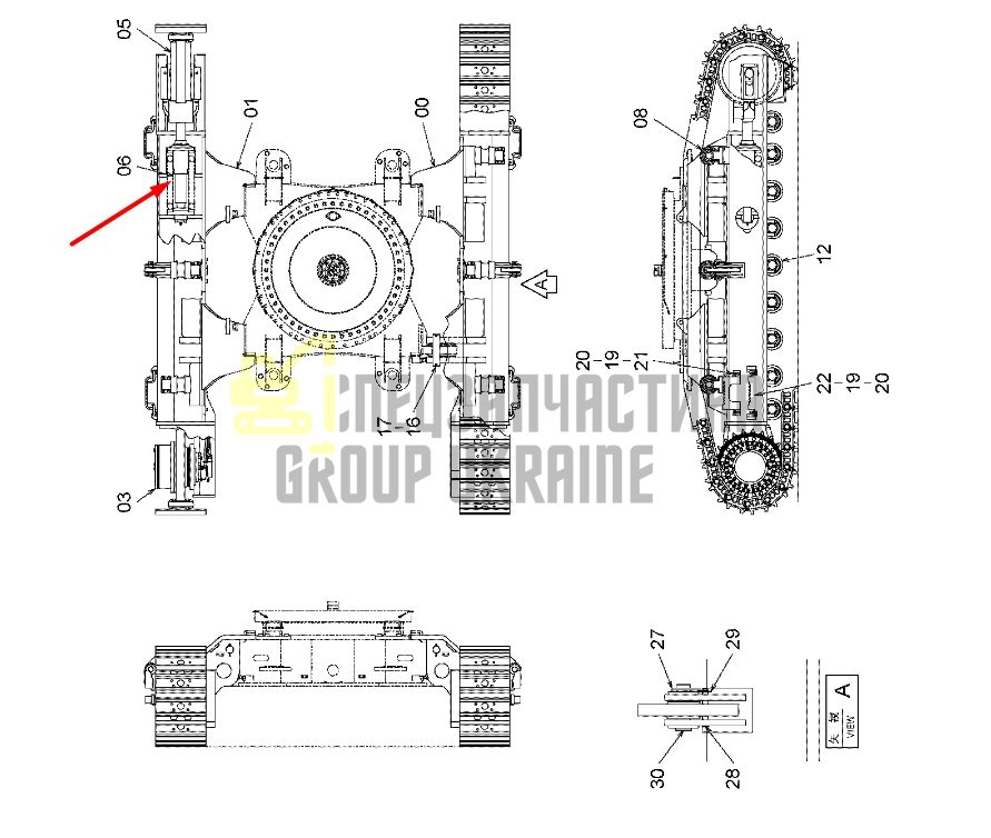 Hitachi 9194673 Натяжитель гусеницы для ZX800