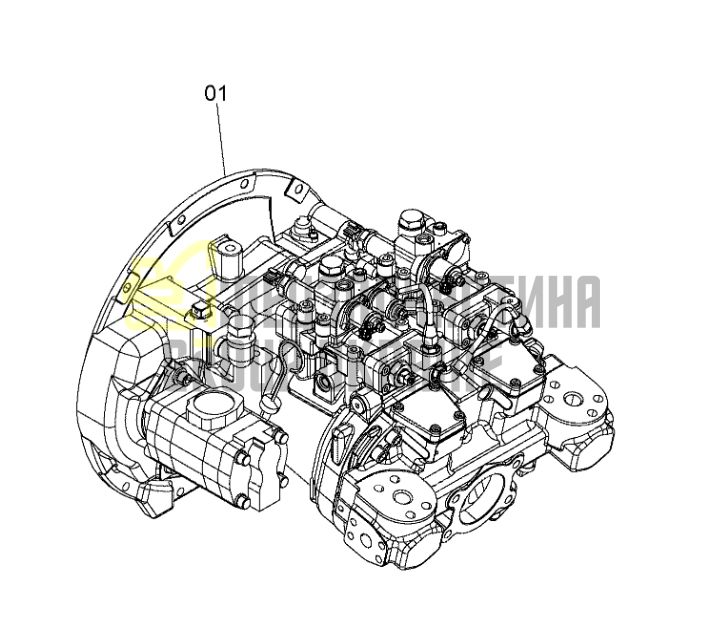 Hitachi 9275110 Насос гидравлический с корпусом редуктора
