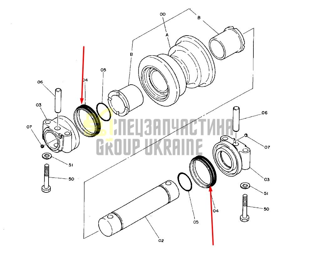 Сальник бортового редуктора 4110368 Hitachi EX1800, UH053, UH80 даукон, уплотнение