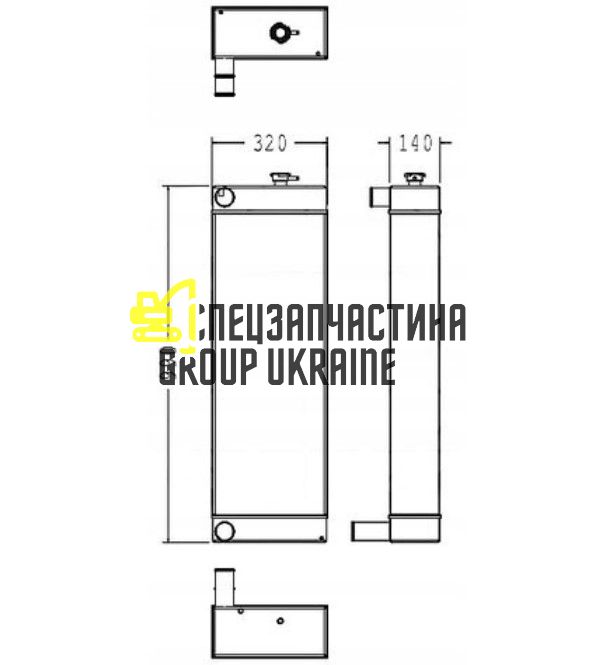 334/F1247 Водяной радиатор JCB JS200
