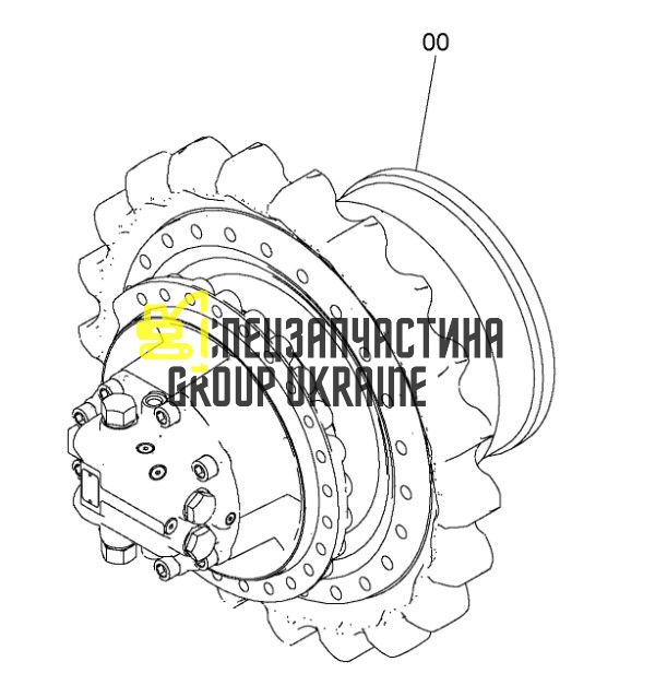 9233687/9233688 ZW Бортовой редуктор без мотора Hitachi ZX180LC-5G, ZX200, ZX200LC, ZX210H, ZX210LCH, ZX210K, ZX210LCK 9168003, 9170996, 9195447, 9233687, 9233688, 9195447, 9233688, 9234034;