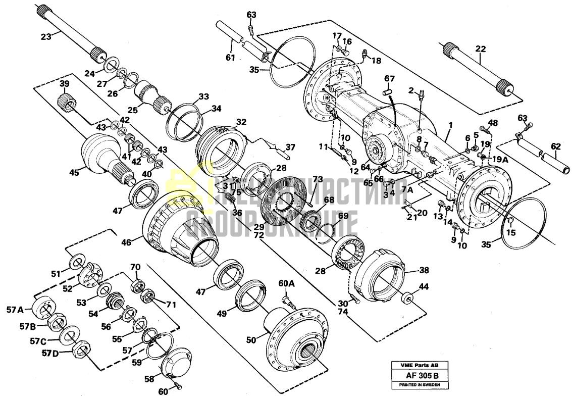 Сальник бортового редуктора 11102533 Volvo L120, L150 даукон, уплотнение