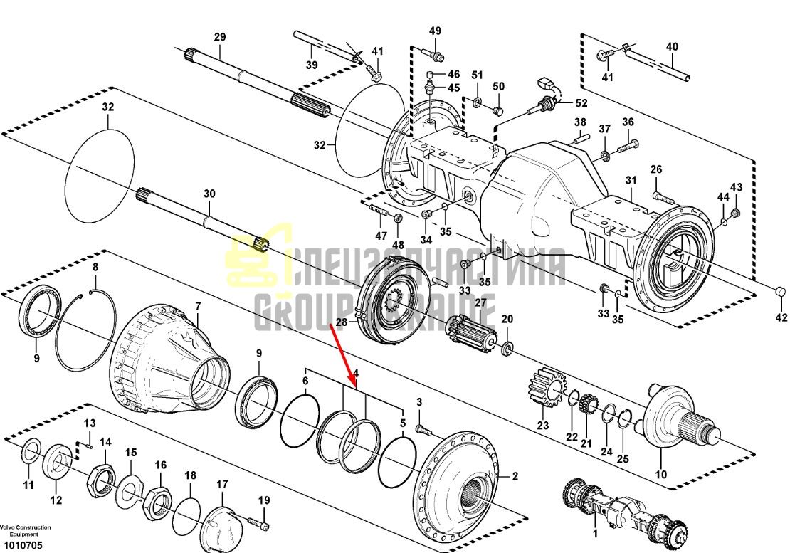 Сальник бортового редуктора 11102685 Volvo L150, L180 даукон, уплотнение