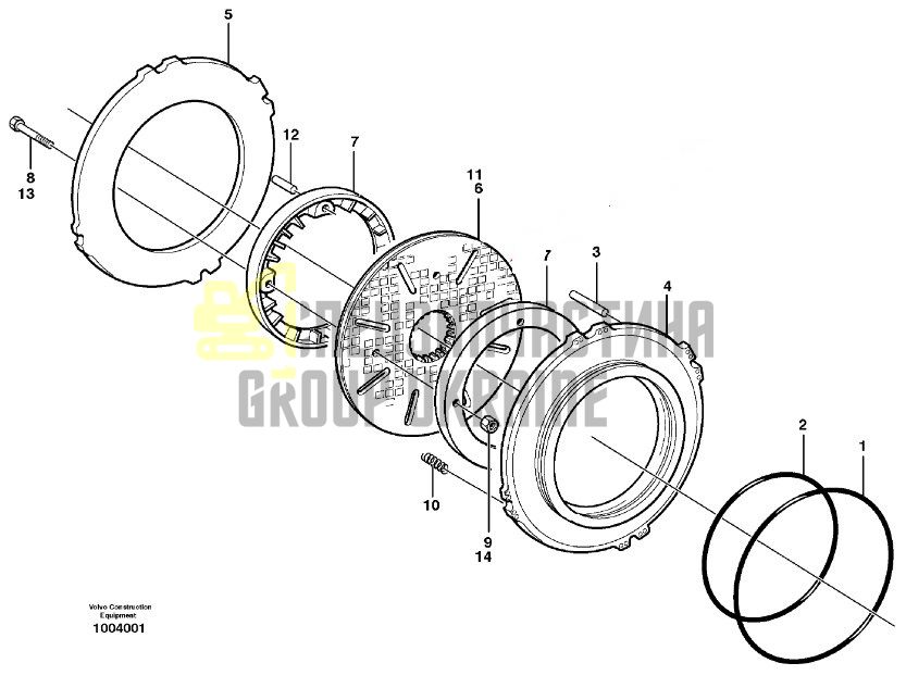 11103386 Сальник редуктора, уплотнение тормозного механизма VOLVO L150E, L180G, L250G