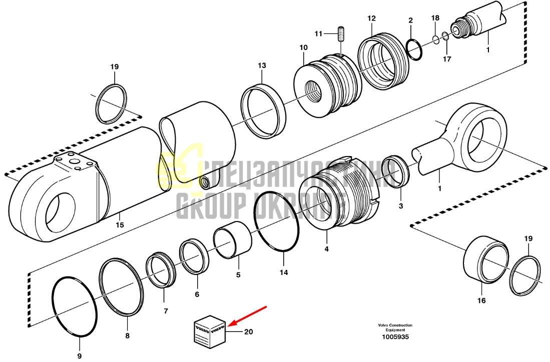 11709528 Ремкомплект (набор уплотнений) для Volvo BL61, BL61PLUS, BL70, BL71, BL71PLUS