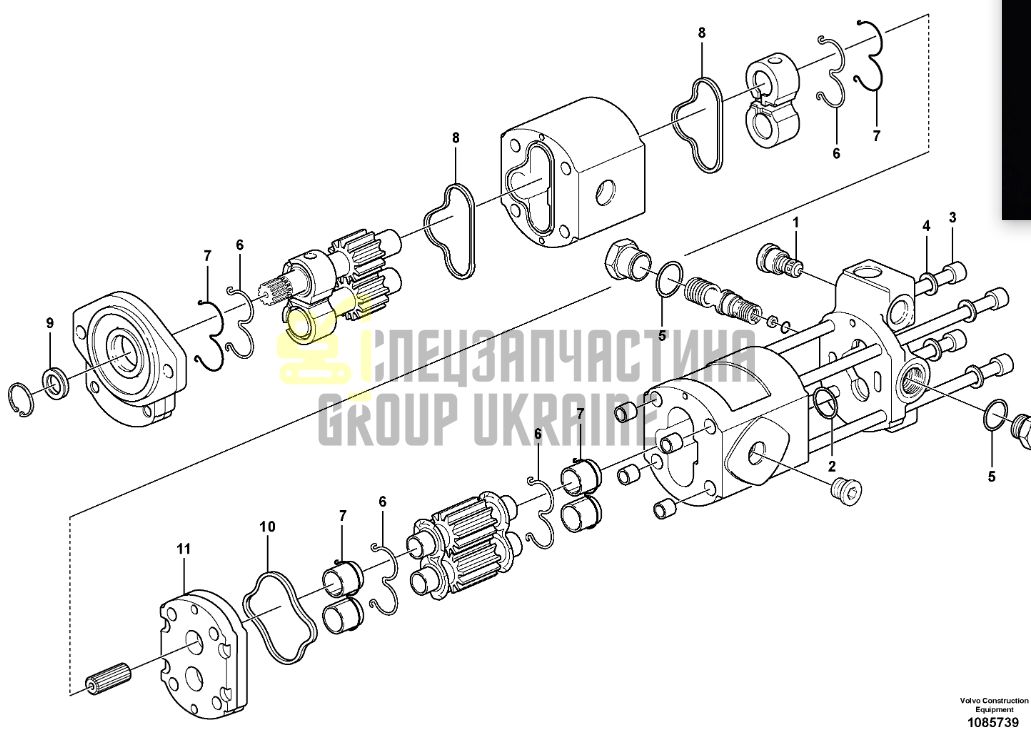 Купить Volvo 14372820 Насос гидравлический в сборе EW140, EW160
