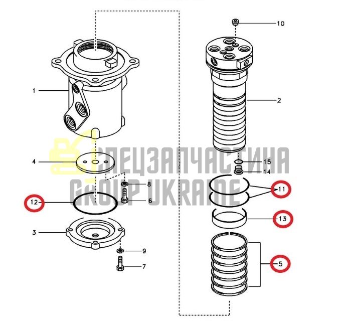 14514937 Ремкомплект поворотного коллектора Volvo EC140