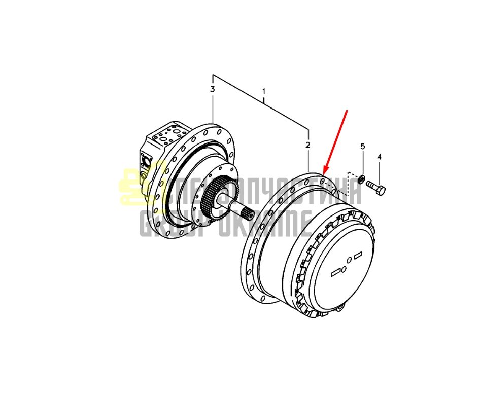 14528258 Бортовой редуктор без мотора Volvo EC290BLC