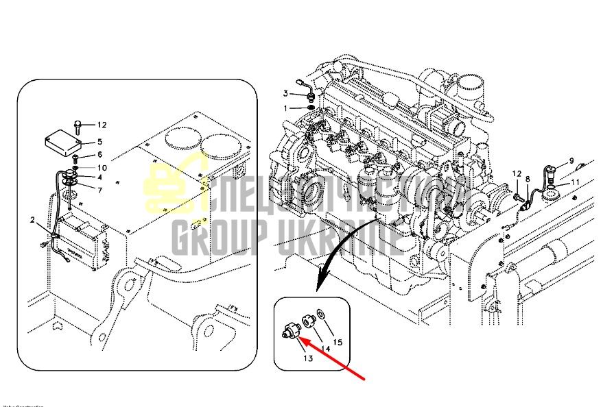 14529033 Датчик давления масла VOLVO EC140B/EC360B
