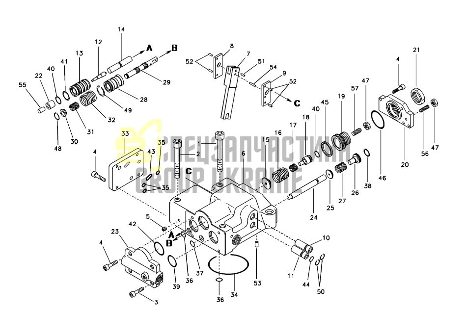 Volvo VOE14533619 Регулятор гидравлического насоса Kawasaki K3V140, K3V180, Handok