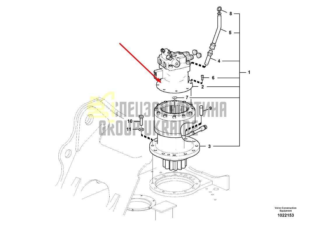 14552686 Гидромотор поворота Volvo EC210