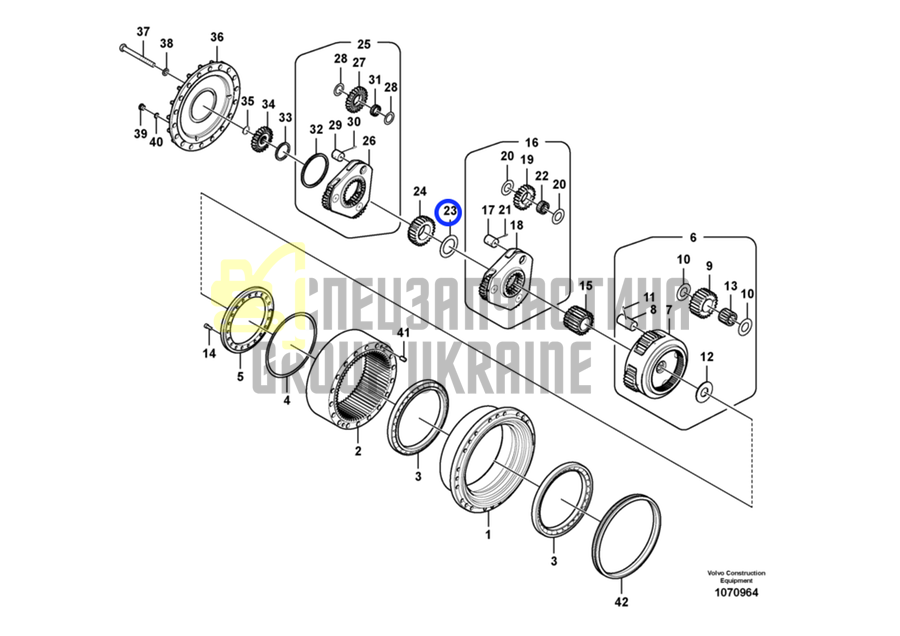 14566433 Упорная шайба для Volvo EC290B