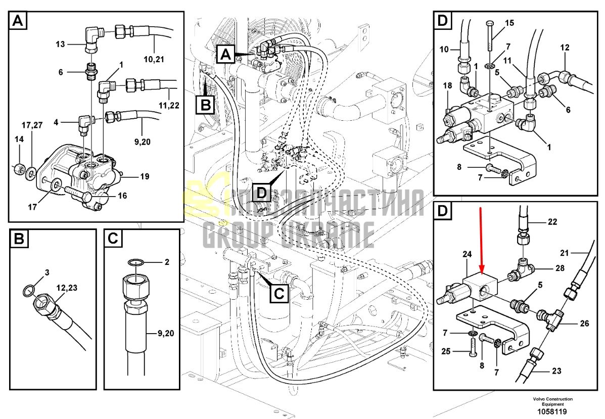 Volvo 14616529 Гидравлический клапан охлаждающего вентилятора