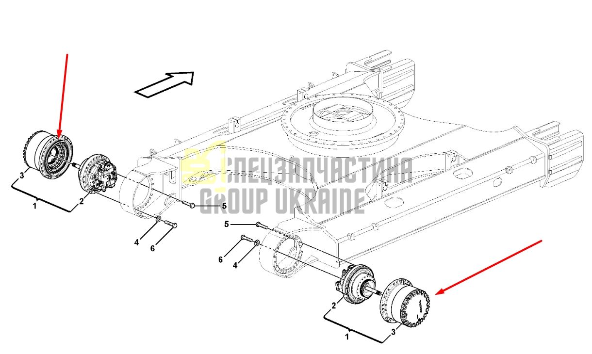 14667677 Редуктор хода VOLVO EC300